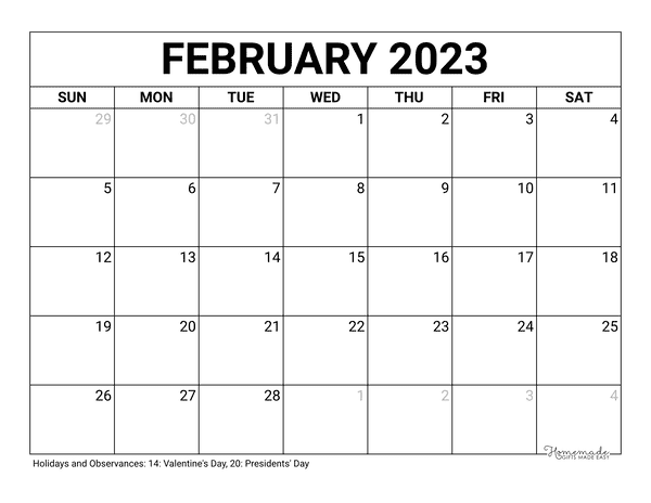 February, 2023